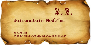 Weisenstein Noémi névjegykártya